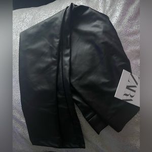 Zara rubberized leggings kids size 6 NWT